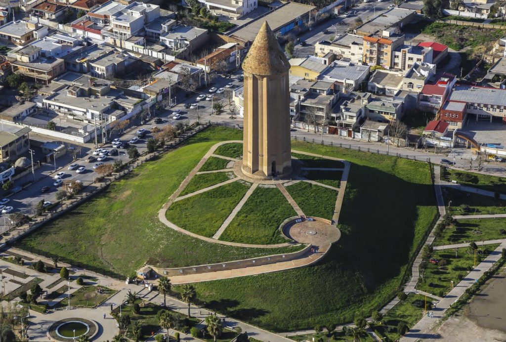 The Gonbad-e-Qaboos Tower in Gonbad city