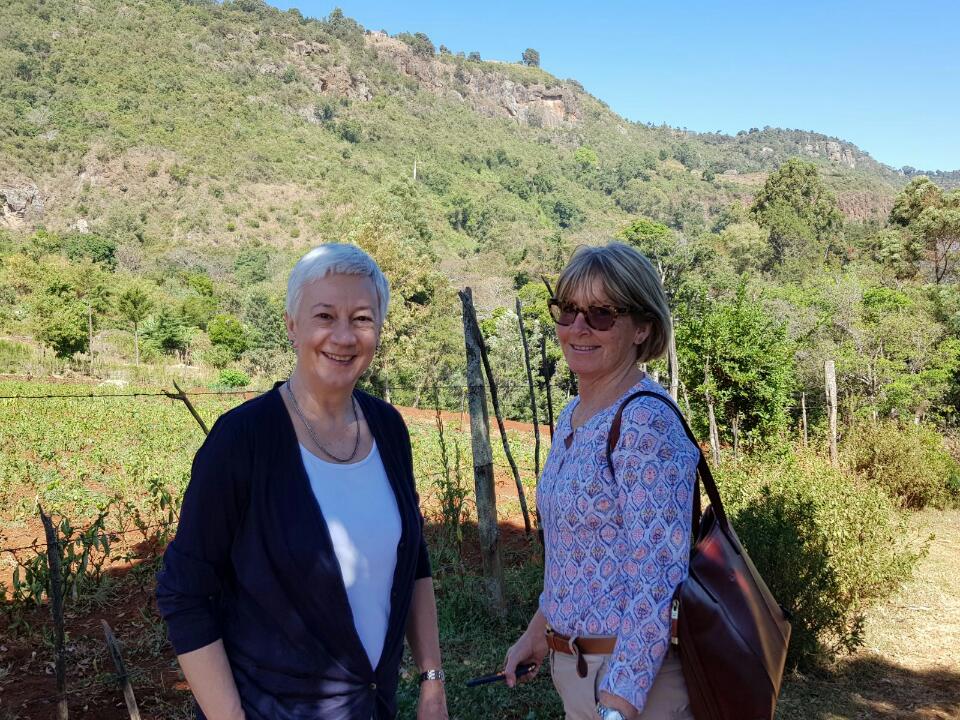 Maggie (left) and Mimi (right) during their trip to visit patients and healthcare professionals in Eldoret, Kenya